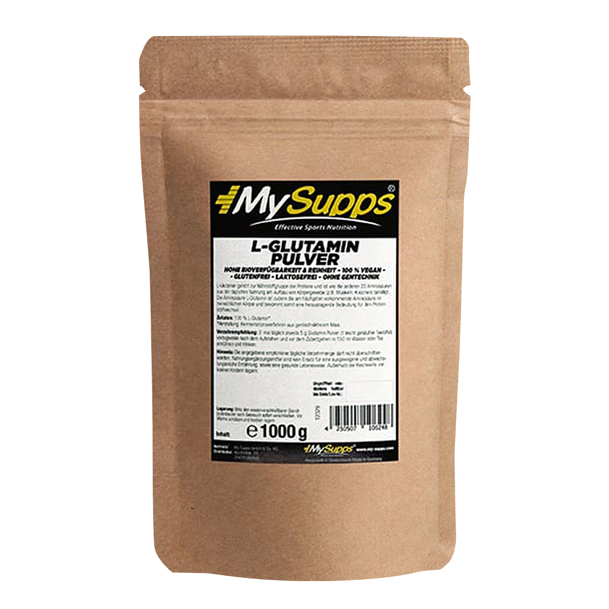 Eine Packung MySupps L Glutamin