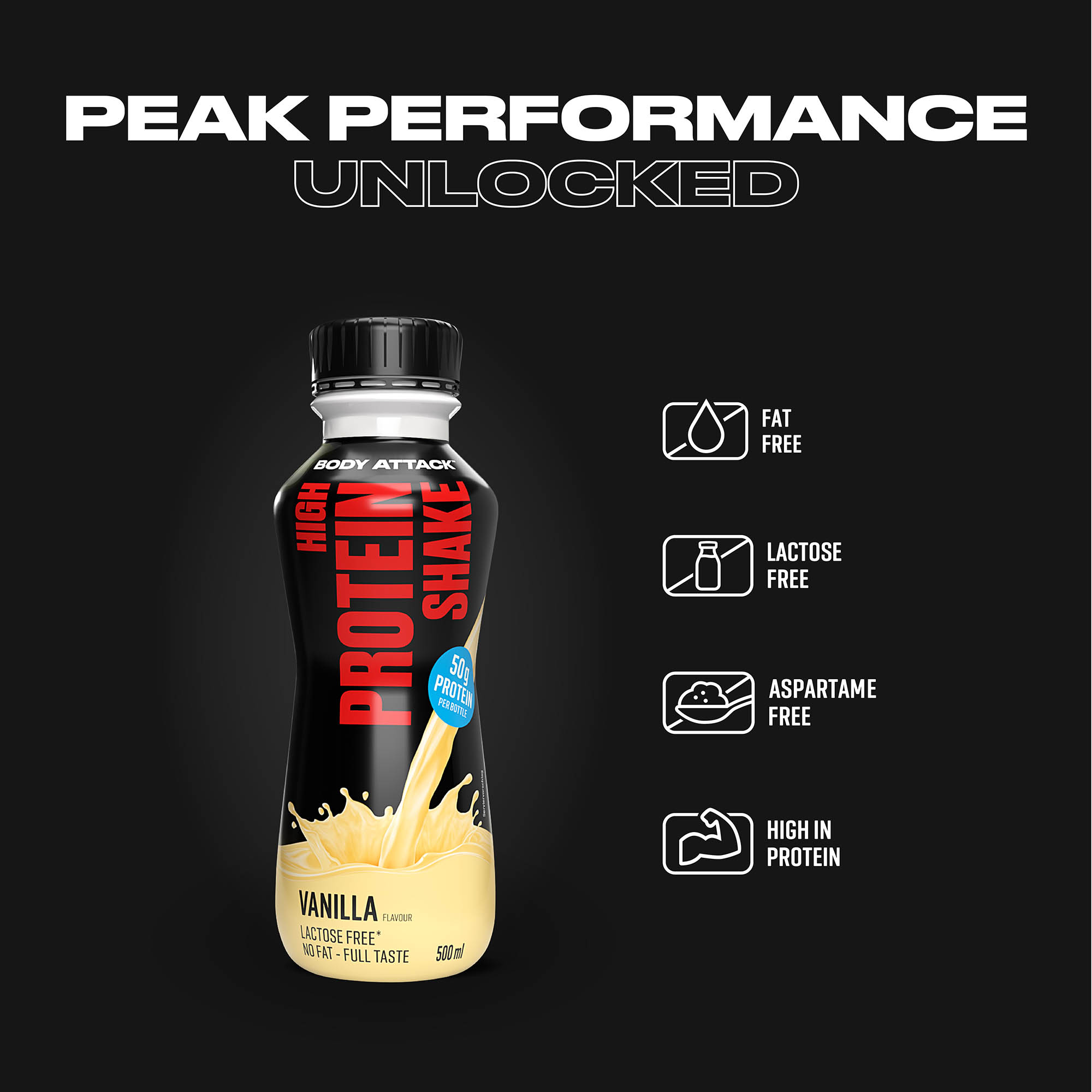 High Protein Shake Informationsbanner