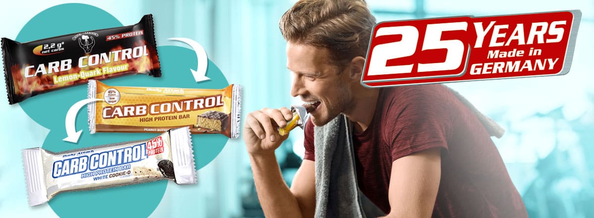 Werbebanner Carb Control Riegel