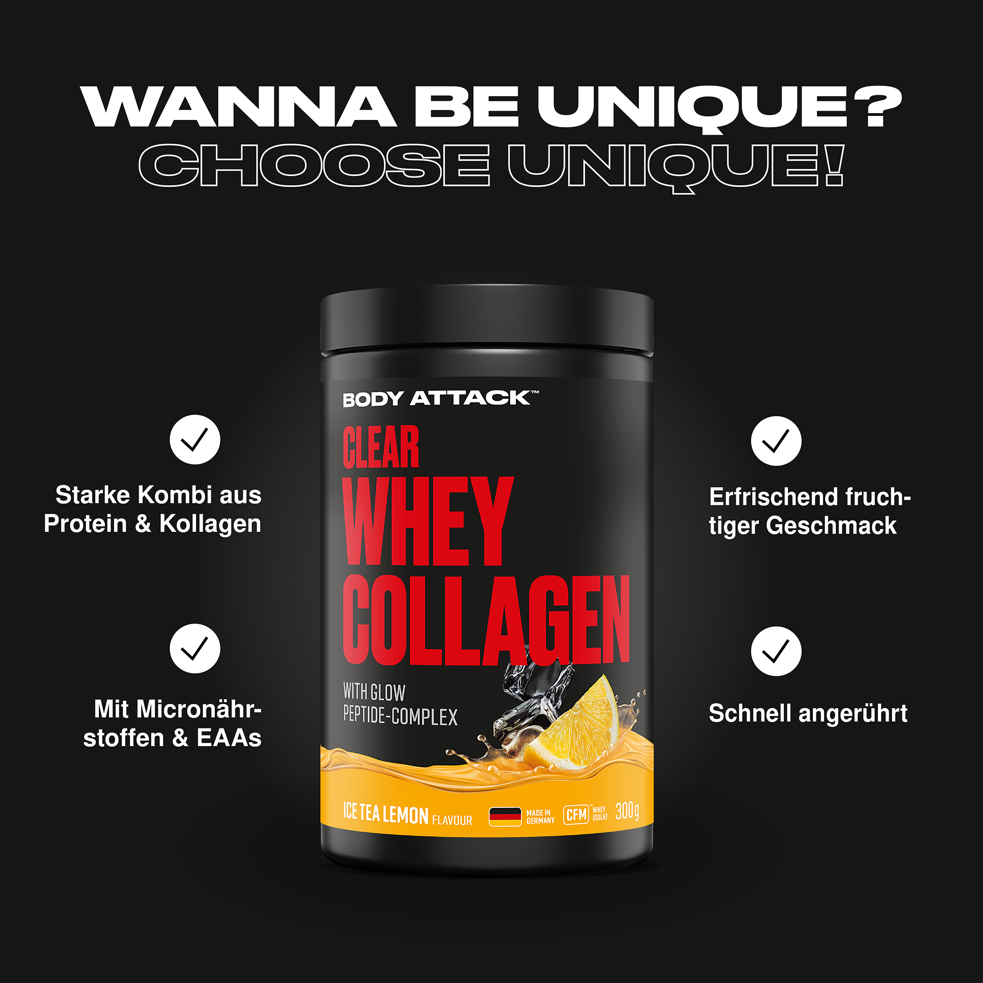 Clear Whey Collagen Informationsbanner
