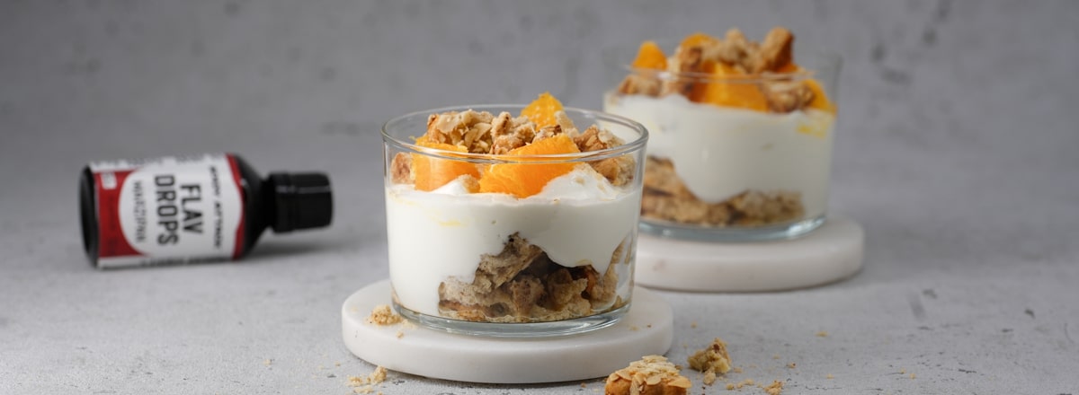 Dessert Pudding mit Flav Drops