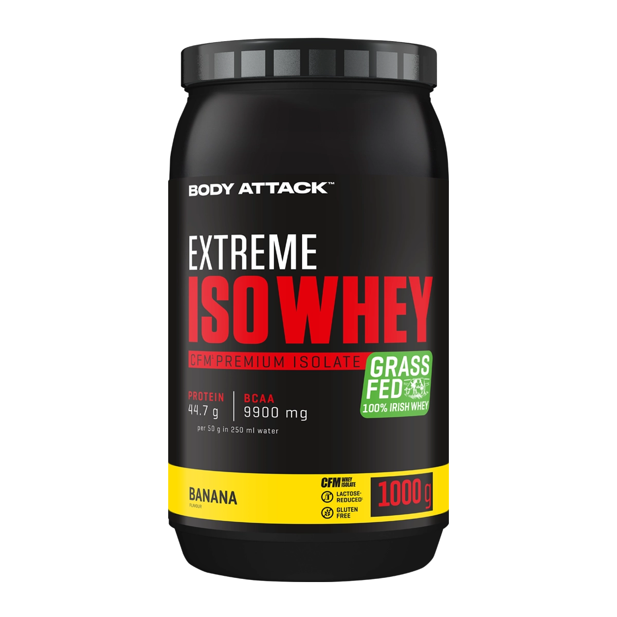 Eine Dose Extreme Iso Wheyy Banana 1000g