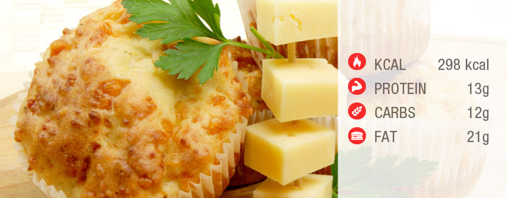 Käsemuffins mit Kräutern mit Nährwertangaben