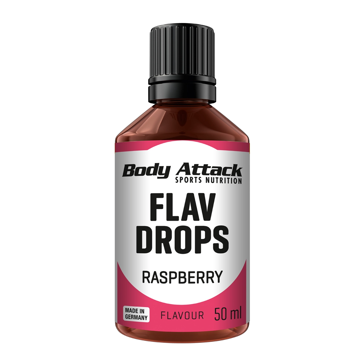 Eine Flasche Flav Drops Raspberry 50ml