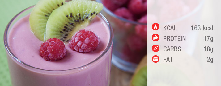 Kiwi Himbeer Drink mit Nährwertangaben