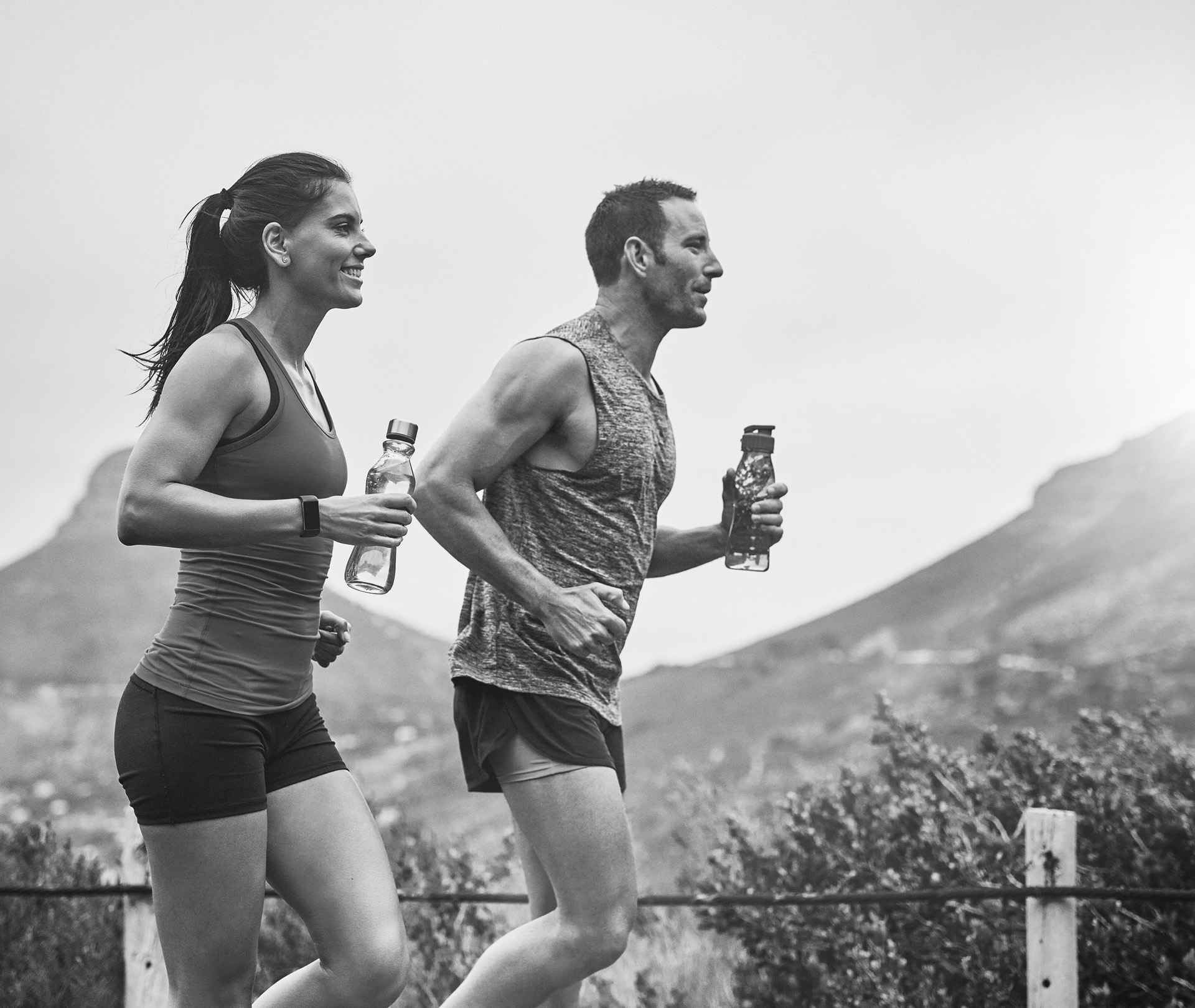 Mann und Frau beim Joggen
