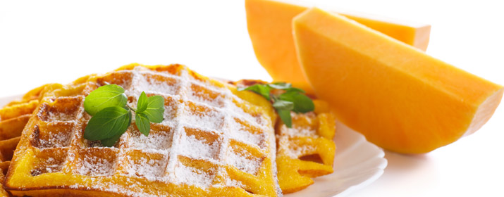 Kürbiswaffeln