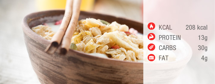 Joghurtcreme mit Nährwertangabe